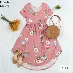 riah fashion | Dresses | New Muave Floral Dress Size S | Poshmark